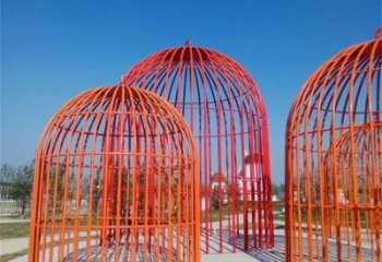 幾何籠子雕塑廠家 幼兒園小品 鏤空不銹鋼籠子雕塑廠