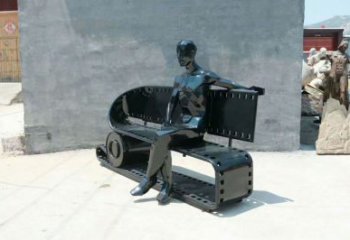 彩繪坐椅雕塑廠家 仿古公園擺件 街頭不銹鋼坐椅雕塑廠