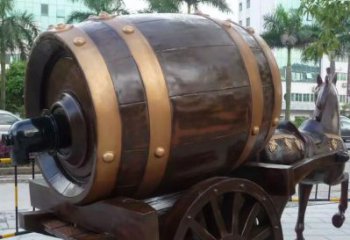 異形酒罐雕塑廠家 現代公園小品 大型鑄造酒罐雕塑廠