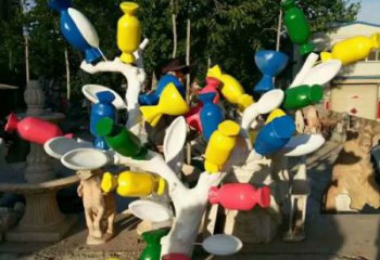 烤漆糖果雕塑廠家 廣場現代小品 戶外不銹鋼糖果雕塑廠