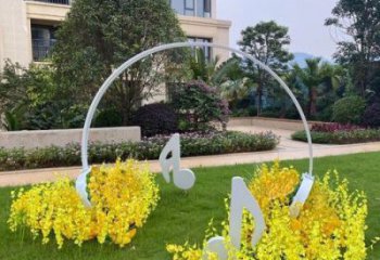 廣場耳機雕塑廠家 現(xiàn)代公園小品 戶外不銹鋼耳機雕塑廠