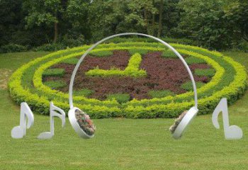 彩繪耳麥雕塑廠家 創(chuàng)意擺件 街頭不銹鋼耳麥雕塑廠