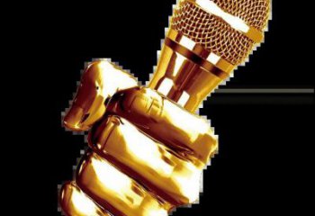 鍍金話筒雕塑廠家 鑄造擺件 戶外不銹鋼話筒雕塑生產(chǎn)廠