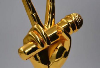 中式麥克風雕塑廠家 公園廣場小品 游樂場不銹鋼麥克風雕塑廠