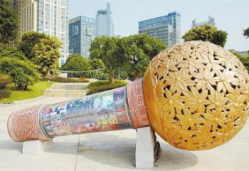 廣場麥克風雕塑廠家 現代小品 異形不銹鋼麥克風雕塑廠