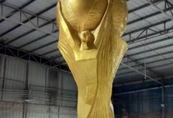 抽象獎杯雕塑廠家 創意小品 現代不銹鋼獎杯雕塑定做