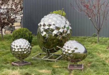 戶(hù)外松塔雕塑廠家 異形公園小品 大型不銹鋼松塔雕塑廠