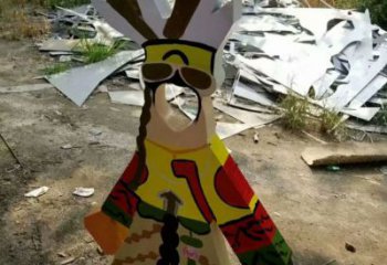 中式皮影雕塑廠家 烤漆小品 游樂場皮影雕塑廠