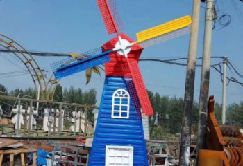 幾何大風(fēng)車雕塑廠家 幼兒園小品 彩繪大風(fēng)車雕塑價(jià)格