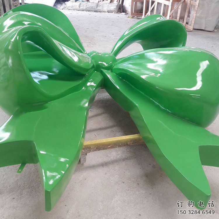 創(chuàng)意蝴蝶結(jié)雕塑廠家 彩繪小品 公園蝴蝶結(jié)雕塑廠