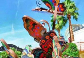 大型蝴蝶樹(shù)雕塑廠家 鍛造小品 創(chuàng)意不銹鋼蝴蝶樹(shù)雕塑廠