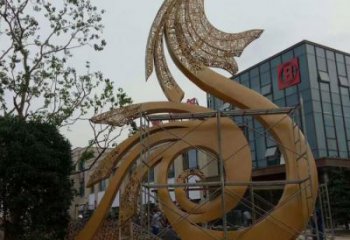 拉絲龍卷風雕塑廠家 鏤空創意擺件 別墅區不銹鋼龍卷風雕塑廠