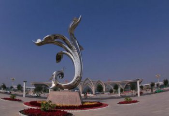 戶外馬蘭花雕塑廠家 噴漆小品 歐式不銹鋼馬蘭花雕塑廠