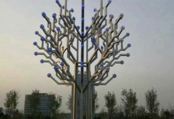 異形白樺樹雕塑廠家 現(xiàn)代公園小品 戶外不銹鋼白樺樹雕塑廠