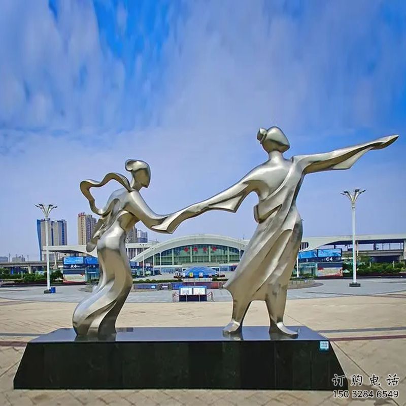 希望一家人雕塑廠家 公園小品 商業(yè)街不銹鋼一家人雕塑廠