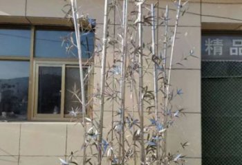 鏡面竹子雕塑廠家 烤漆大型擺件 現(xiàn)代不銹鋼竹子雕塑廠