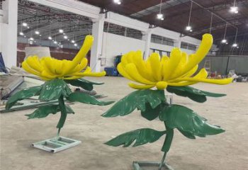 鏤空菊雕塑廠家 園林小品 住宅小區(qū)不銹鋼菊雕塑廠