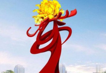 大型菊雕塑廠家 烤漆小品 庭院不銹鋼菊雕塑廠