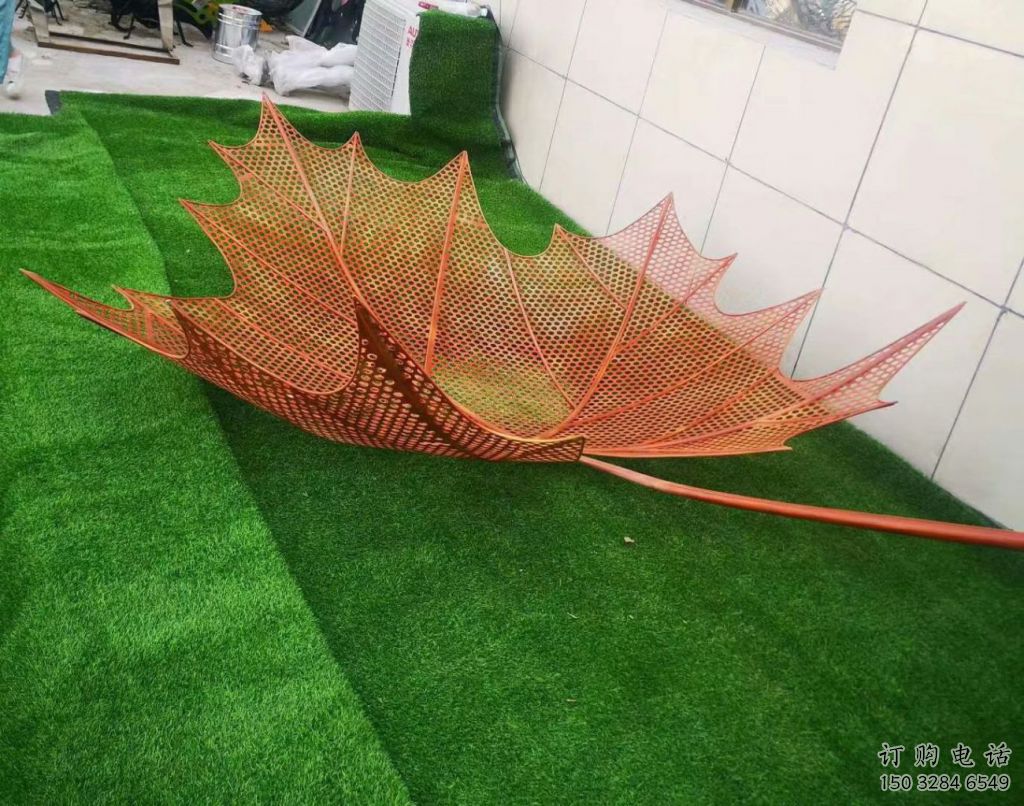 鏤空楓葉雕塑廠家 園林小品 住宅小區(qū)不銹鋼楓葉雕塑廠