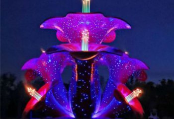 彩繪花苞雕塑廠家 燈光擺件 街頭不銹鋼花苞雕塑廠