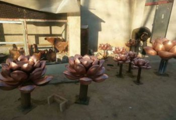 異形水蓮雕塑廠家 現代工廠小品 街頭不銹鋼水蓮雕塑廠