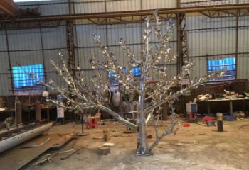 公園楓樹(shù)雕塑廠家 戶外擺件 仿真不銹鋼楓樹(shù)雕塑廠