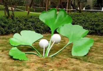 廣場(chǎng)銀杏葉雕塑廠家 公園小品 仿真不銹鋼銀杏葉雕塑廠