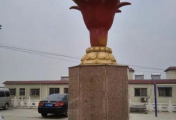 創意石榴花雕塑廠家 廣場小品 公園不銹鋼石榴花雕塑廠