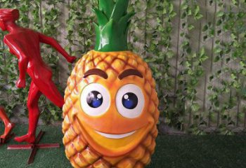 抽象菠蘿雕塑廠家 現(xiàn)代小品 創(chuàng)意菠蘿雕塑價格