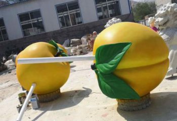 草地桃子雕塑廠家 現(xiàn)代小品 大型桃子雕塑價格