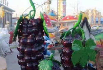 廣場葡萄雕塑廠家 仿真小品 戶外葡萄雕塑廠