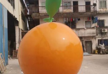 抽象橘子雕塑廠家 街頭小品 戶外彩繪橘子雕塑廠