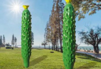 烤漆黃瓜雕塑廠家 仿真小品 戶外黃瓜雕塑制作