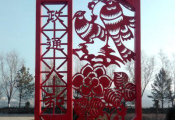 鏤空窗花雕塑廠家 園林小品 現代不銹鋼窗花雕塑廠