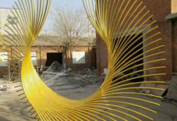 抽象鳳羽雕塑廠家 拉絲小品 戶(hù)外不銹鋼鳳羽雕塑廠