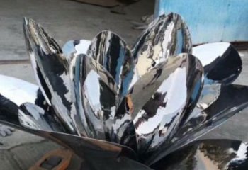 異形并蒂蓮雕塑廠家 現代小品 廣場不銹鋼并蒂蓮雕塑定制