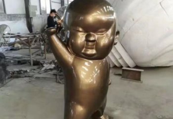 仿古兒童雕塑廠家 現代小品 房地產不銹鋼兒童雕塑廠