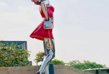 烤漆女孩雕塑廠家 中式小品  戶外不銹鋼女孩雕塑廠