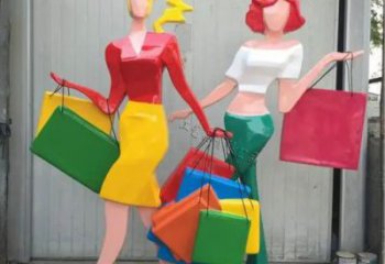 歐式女孩雕塑廠家 抽象擺件 大型商場(chǎng)不銹鋼女孩雕塑廠