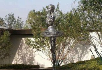 異形女子雕塑廠家 現代公園小品  創意不銹鋼女子雕塑工廠