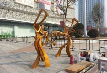 異形女性雕塑廠家  烤漆小品  不銹鋼抽象女性雕塑廠