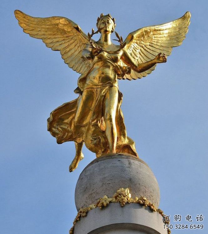 鍍金天使雕塑廠家 鑄造擺件 不銹鋼廣場天使雕塑特點