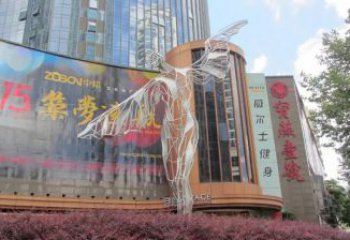 鏤空飛人雕塑廠家 園林小品 住宅小區不銹鋼飛人雕塑廠