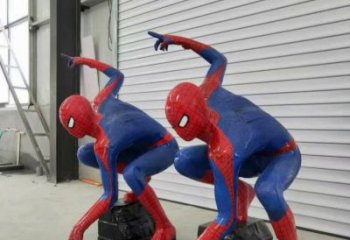 現代蜘蛛俠雕塑廠家 大型別墅區擺件 抽象蜘蛛俠雕塑廠