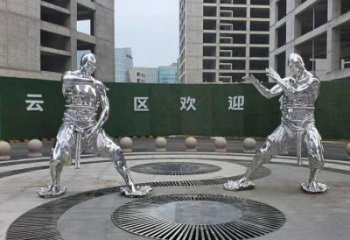 仿古老頭雕塑廠家 戶外小品 抽象不銹鋼老頭雕塑廠