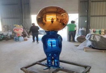 電鍍人偶雕塑廠家 園林擺件   戶外不銹鋼人偶雕塑廠