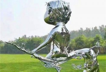 創意嬰兒雕塑廠家 現代小品 公園不銹鋼嬰兒雕塑廠