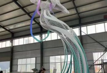 房地產仙女雕塑廠家 鏤空烤漆擺件 烤漆不銹鋼仙女雕塑廠