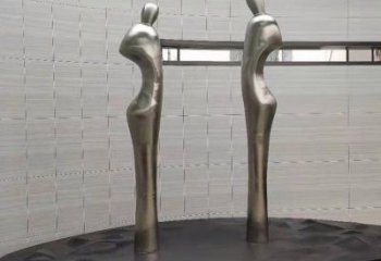 幾何仕女雕塑廠家  創意小品  現代不銹鋼仕女雕塑廠