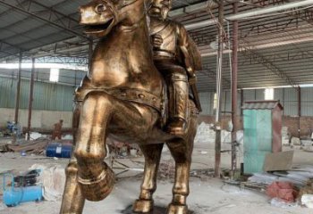 街頭騎士雕塑廠家 大型別墅區(qū)擺件  仿古騎士雕塑制作